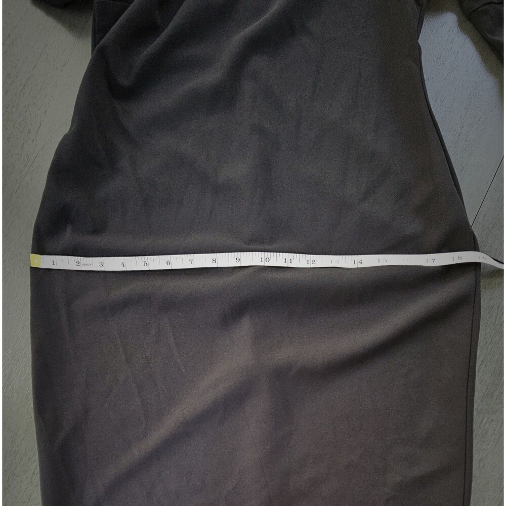 DKNY Black  Sheath Dress Size 8 Studded Bell Sleeve Classic Minimalist Career - Picture 6 of 10